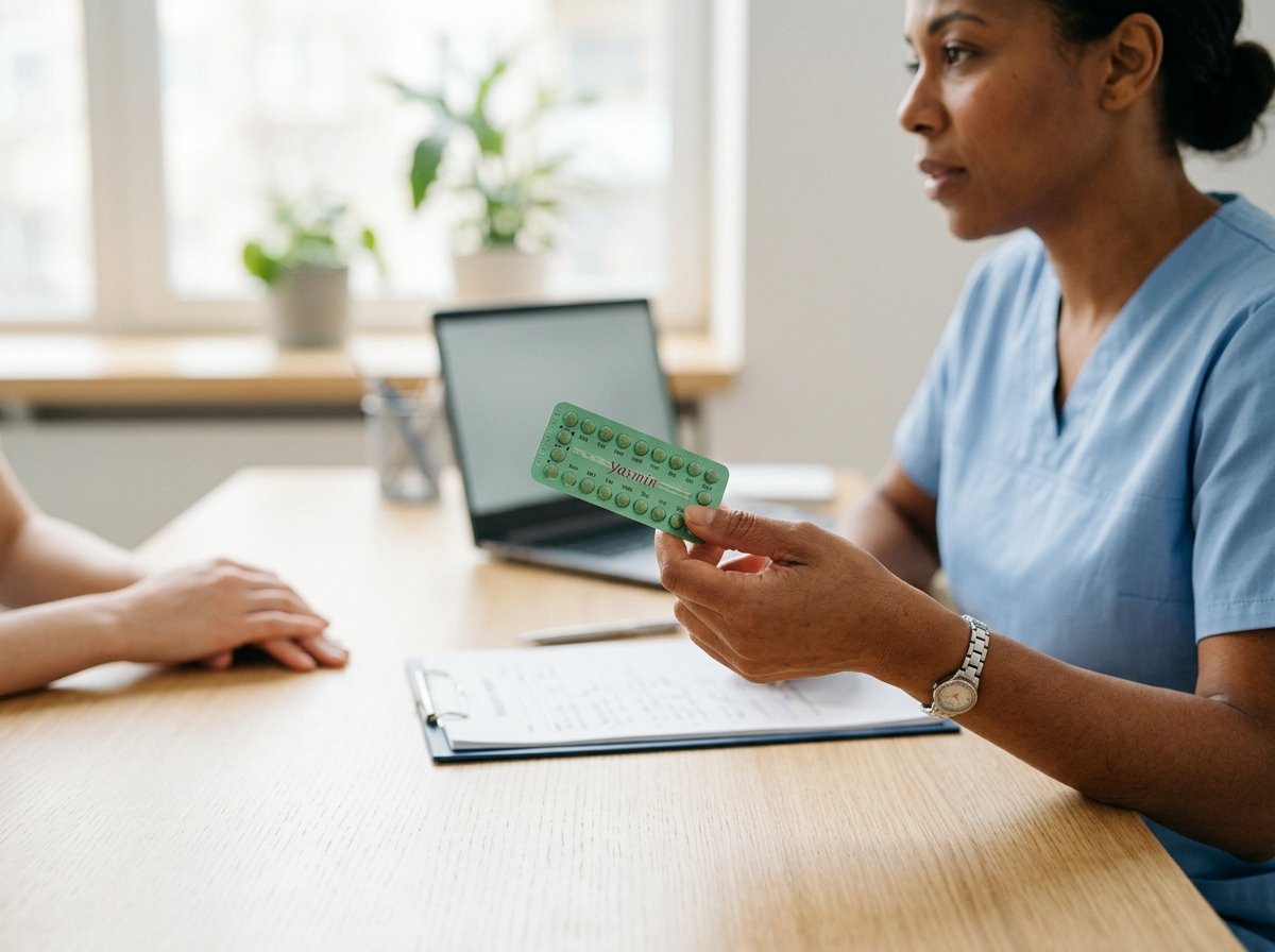 Doctor discussing contraception options